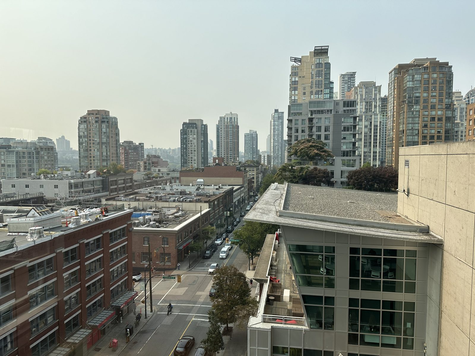 Downtown Vancouver looking over Yaletown and Helmcken Street